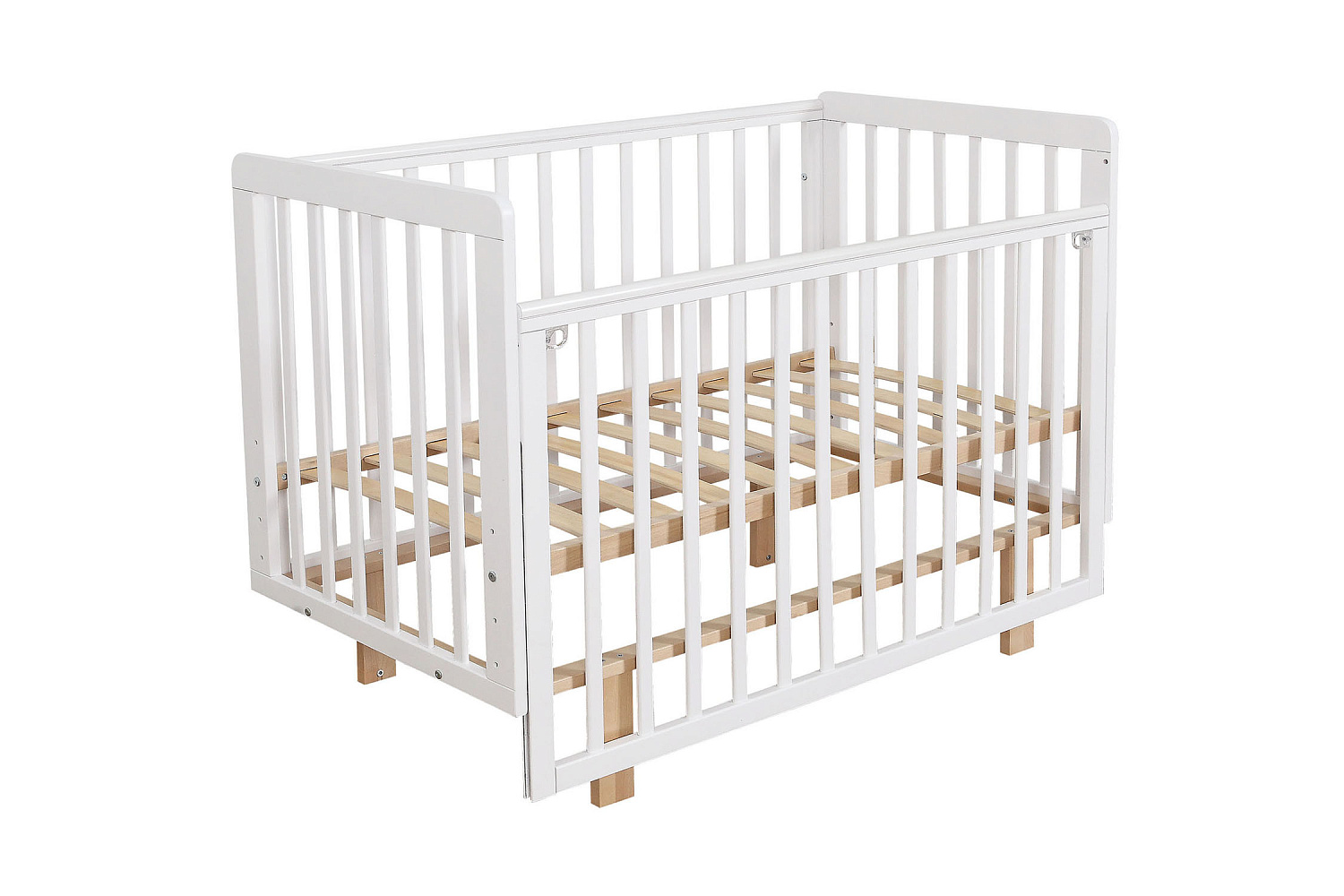 Кроватка детская Онвик белая / береза