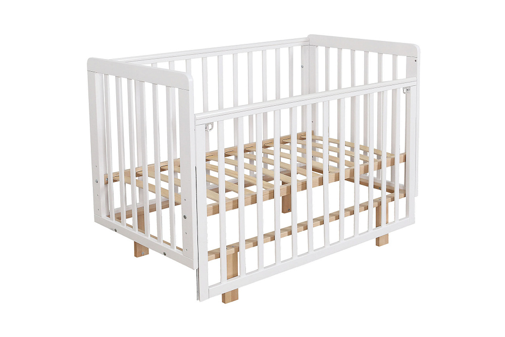 Кроватка детская Онвик белая / береза