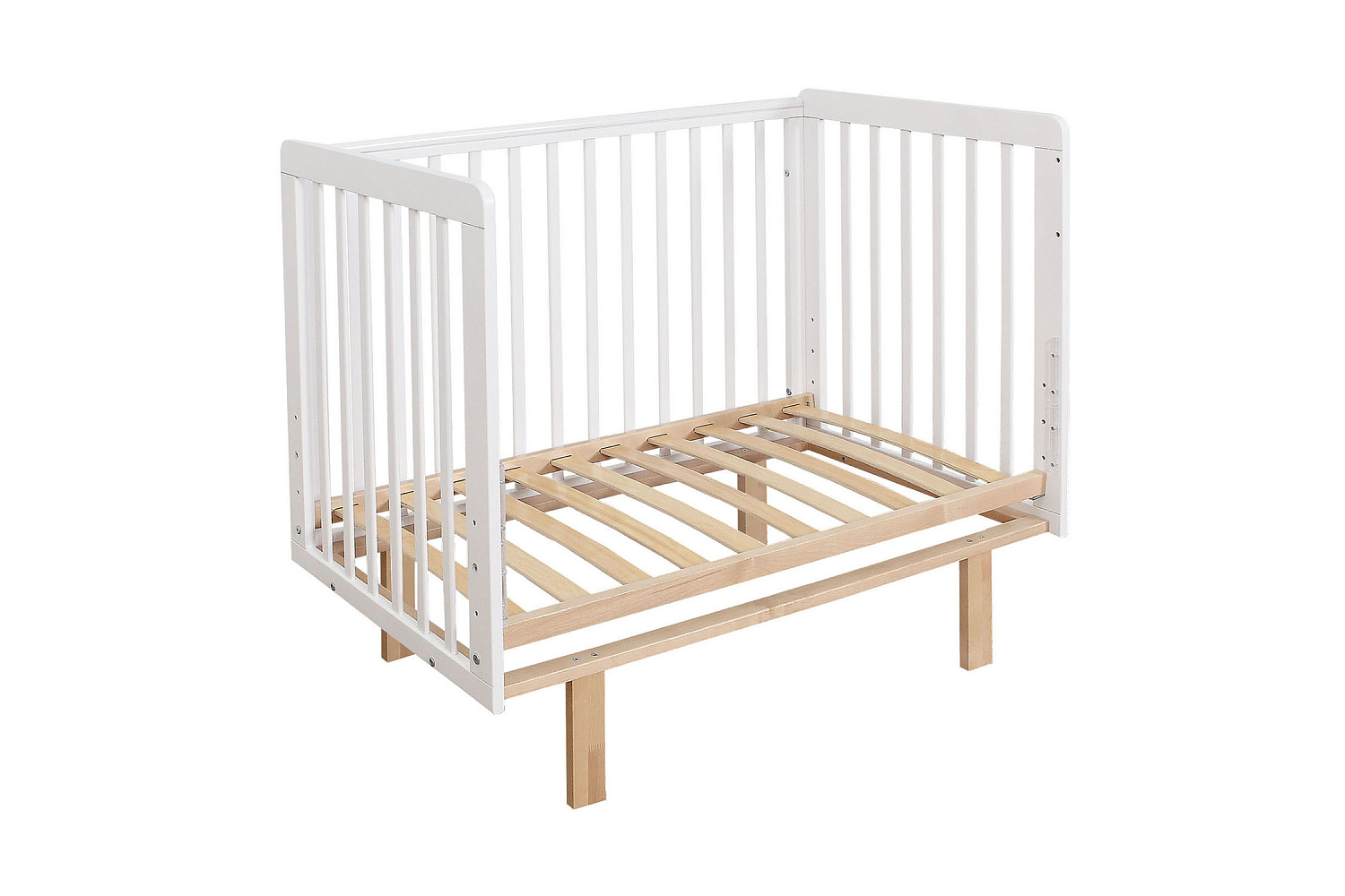 Кроватка детская Онвик белая / береза