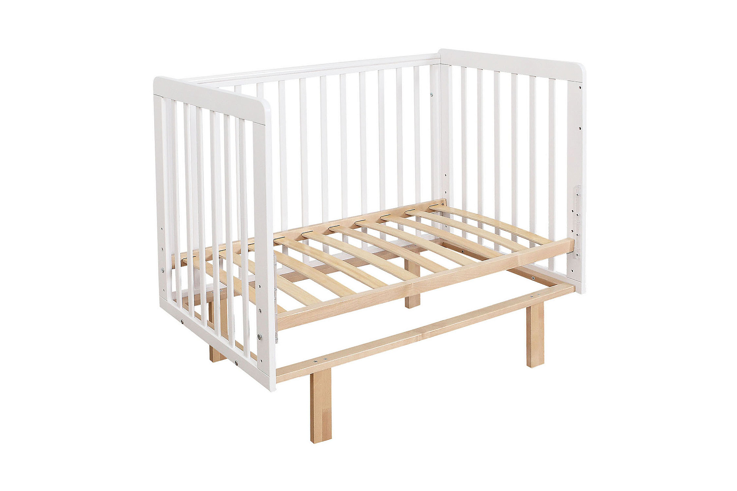 Кроватка детская Онвик белая / береза