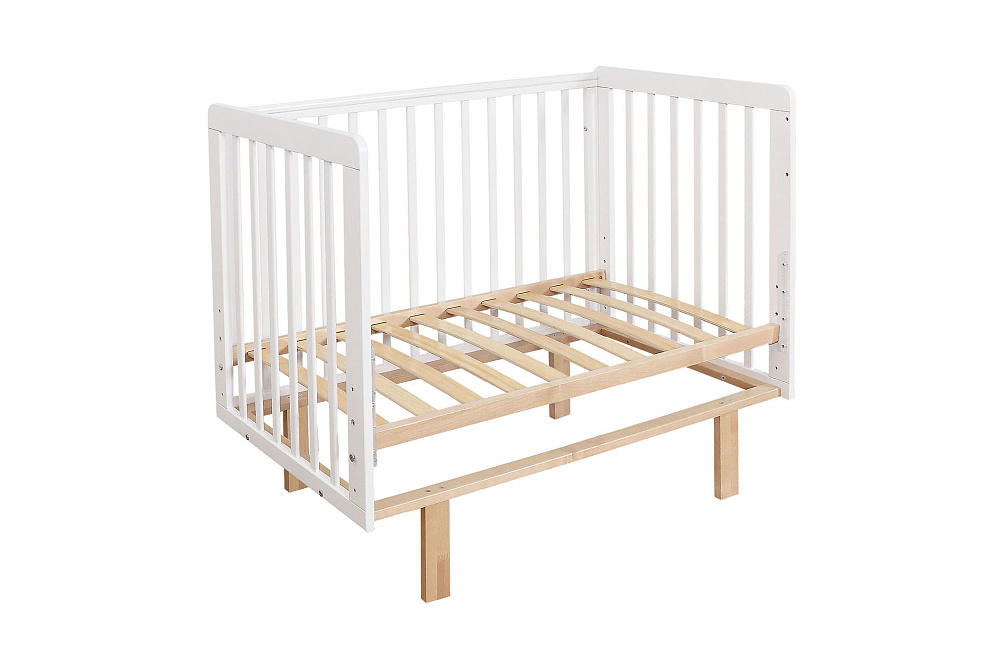 Кроватка детская Онвик белая / береза