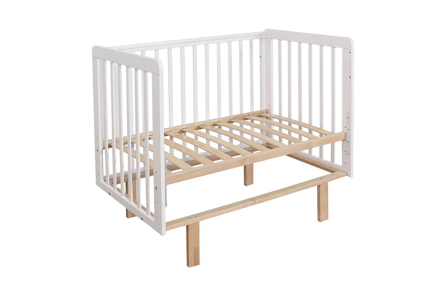 Кроватка детская Онвик белая / береза