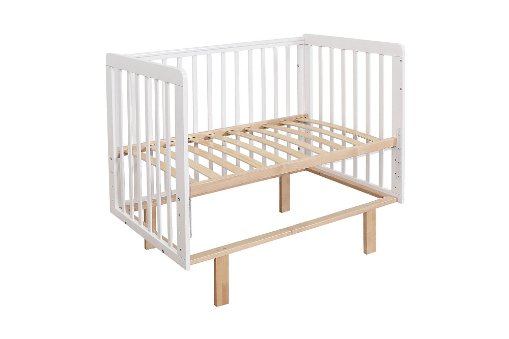Кроватка детская Онвик белая / береза
