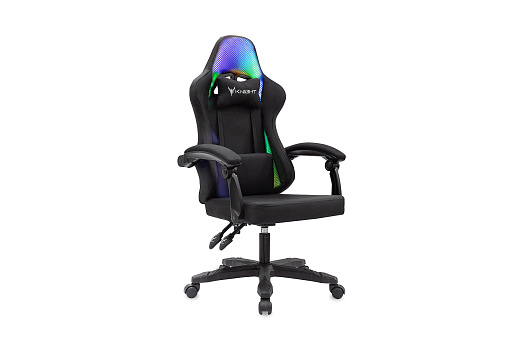 Кресло игровое Knight Wolf RGB черное