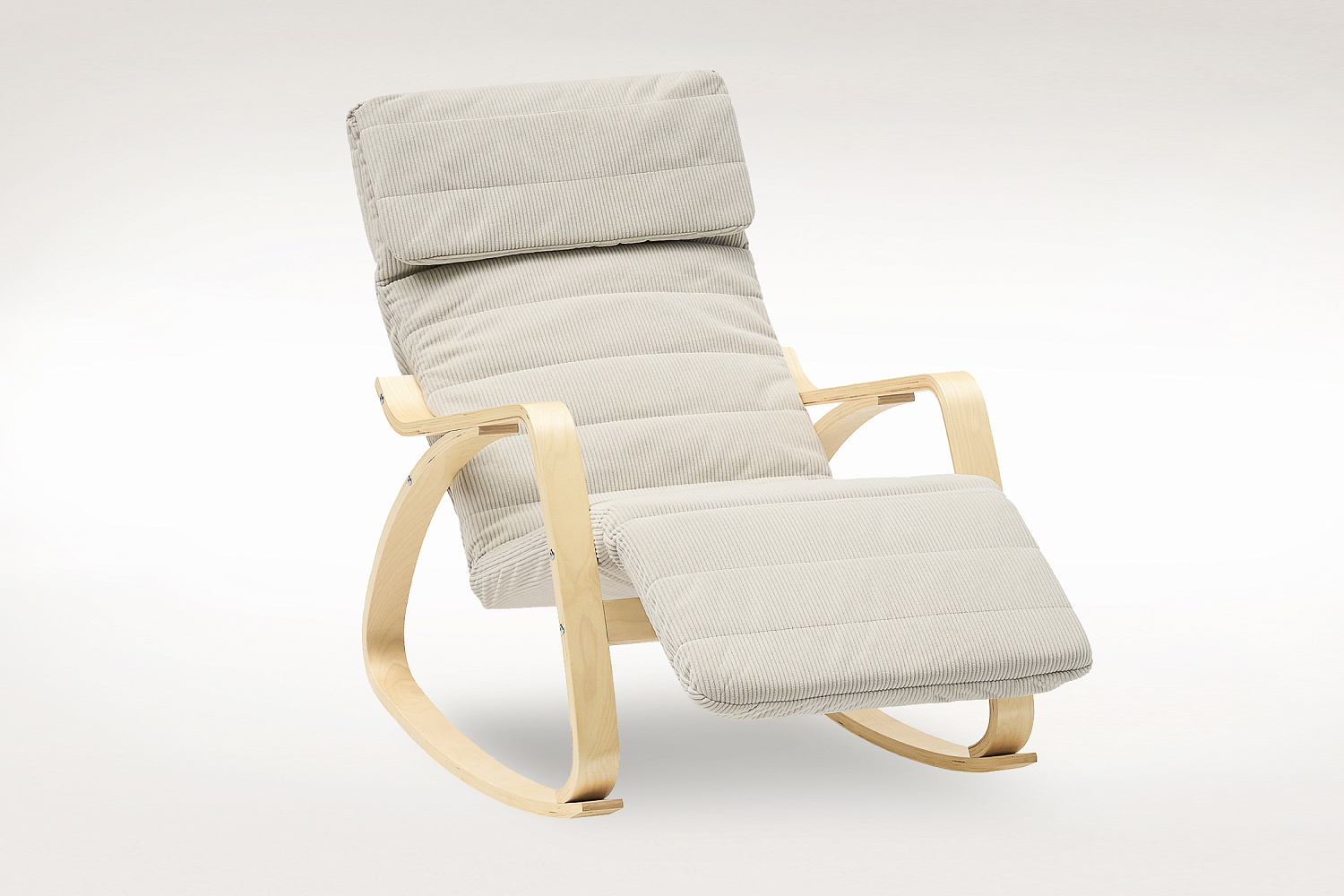 Кресло-качалка реклайнер Ривоя вельвет серый