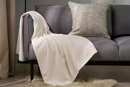 Плед Ориаль 120х160 см полиэстер, белый