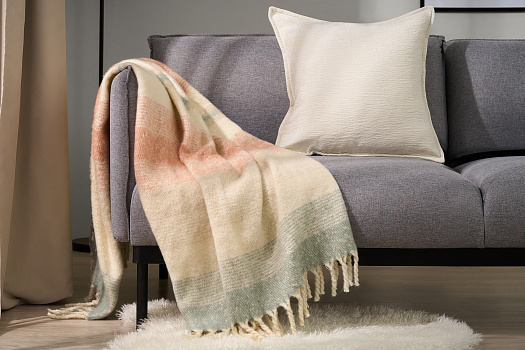 Плед Нарвен 120х160 см полиэстер, розовый