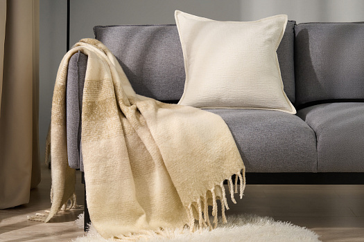 Плед Нарвен 120х160 см полиэстер, бежевый