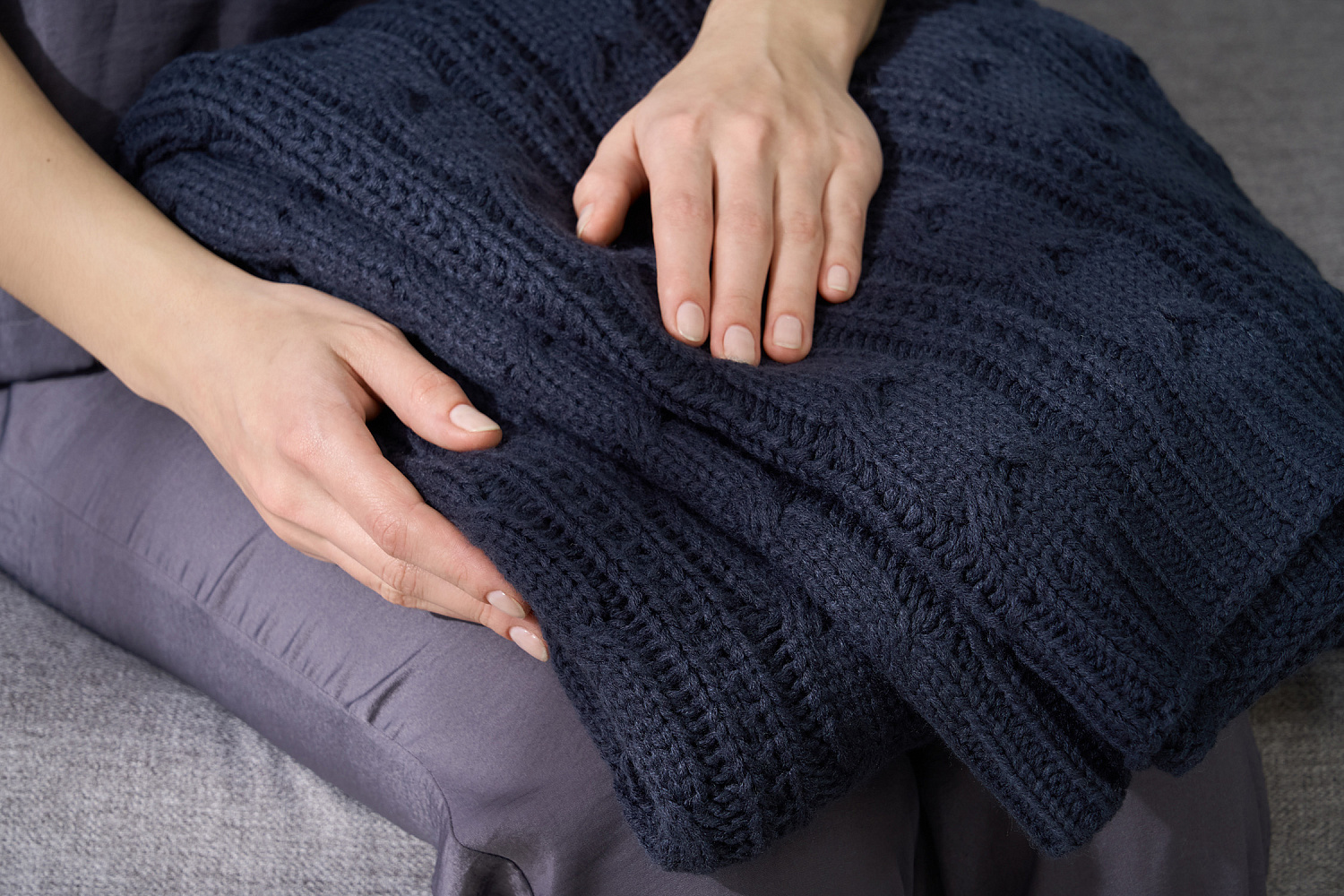 Плед Каврия 120х160 см акрил, синий