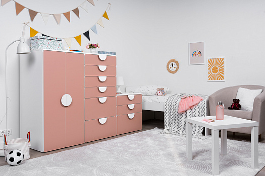 Детская Киппо №3 белый / розовый