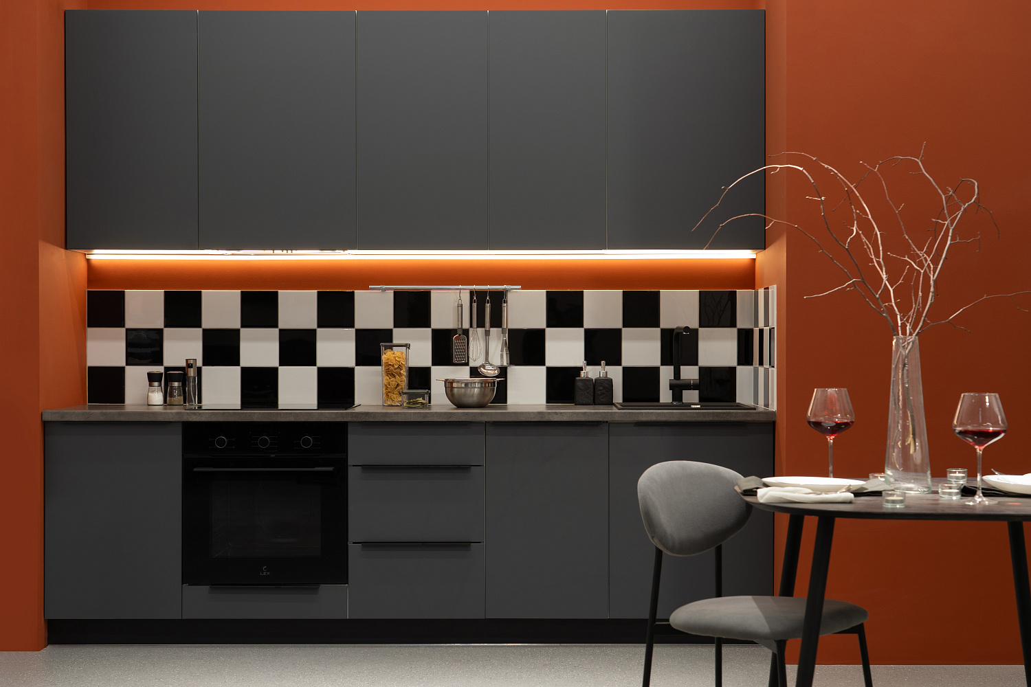 Модульная кухня Монора каменный графит