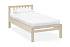 Кровать Массив 0.9 м выбеленная береза