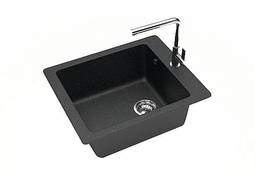 Мойка врезная мраморная 8 42.5х50 см, черный