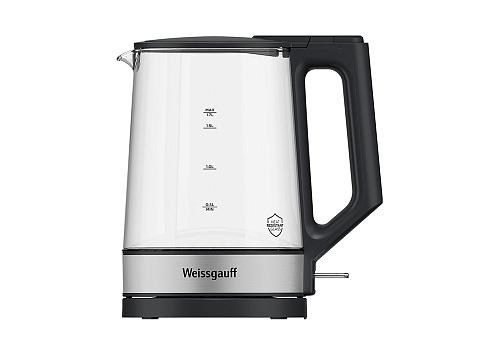Чайник электрический Weissgauff WK 1700 eco glass графит