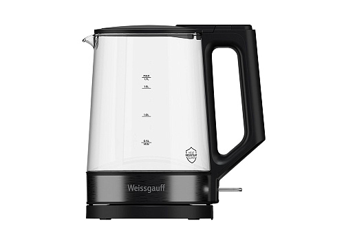 Чайник электрический Weissgauff WK 1700 eco glass черный