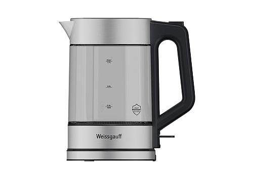 Чайник электрический Weissgauff WK 1720 eco glass серый