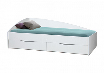 Кровать Фея-3 асимметричная белый