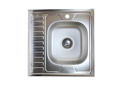 Мойка квадратная накладная из нержавеющий стали 60 см матовая