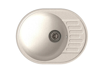Мойка кварцевая овальная Orta 620 белая Мойка кварцевая овальная Orta 620 белая