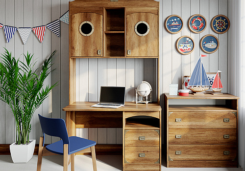 Письменный стол с комодом Навигатор №7 дуб каньон