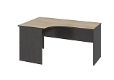 Угловой письменный стол Успех-2 1.6 м венге цаво / дуб сонома