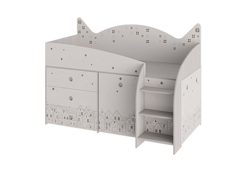 Кровать комбинированная Каспер ясень шимо / бежевый