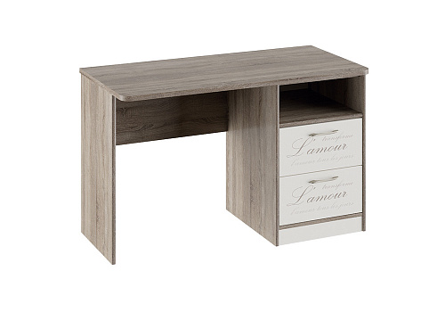Письменный стол Брауни фон бежевый с рисунком / дуб сонома трюфель