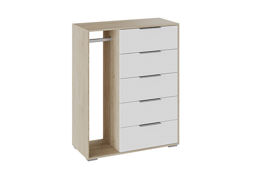 Комод Нуар тип 1 дуб сонома / белый ясень