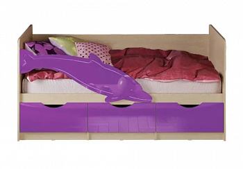 Кровать Дельфин №1 фиолетовый металлик