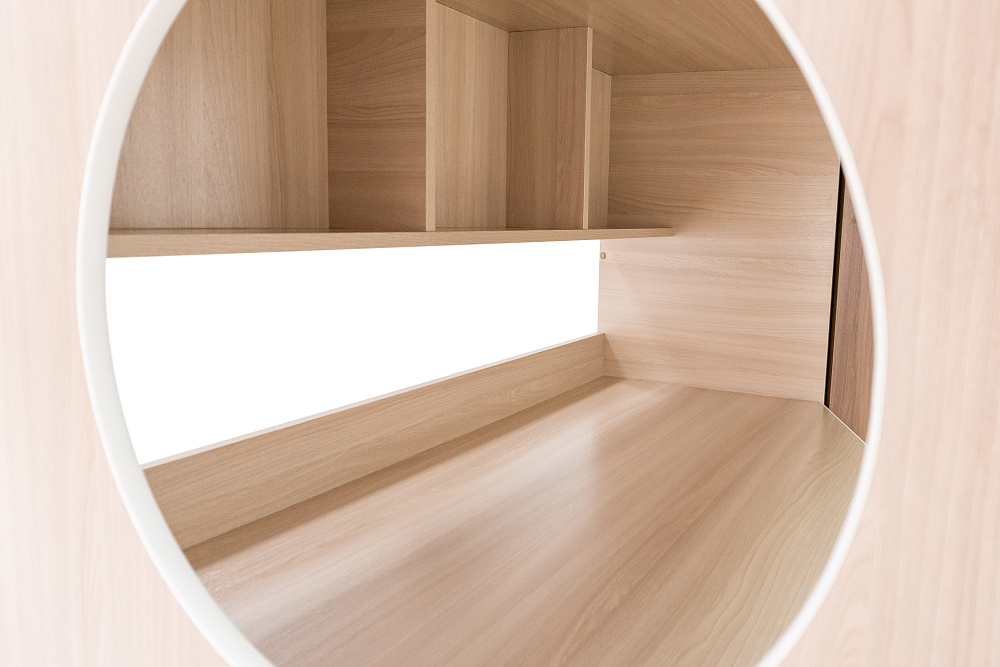 Кровать-чердак Сказка ясень шимо темный / ясень шимо светлый