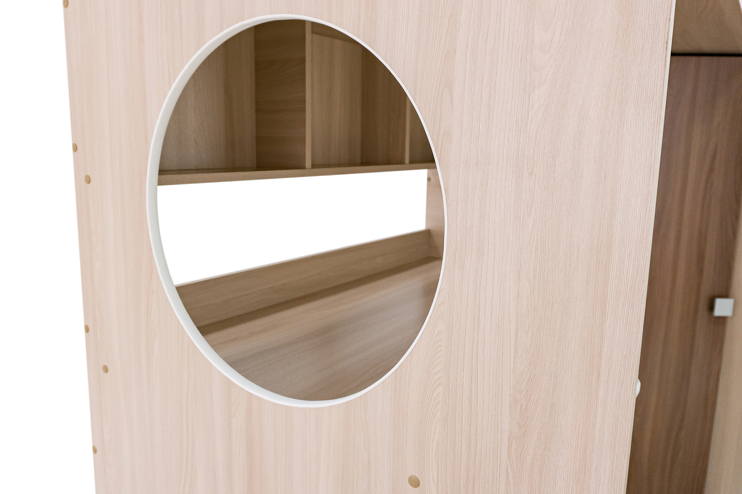 Кровать-чердак Сказка ясень шимо темный / ясень шимо светлый