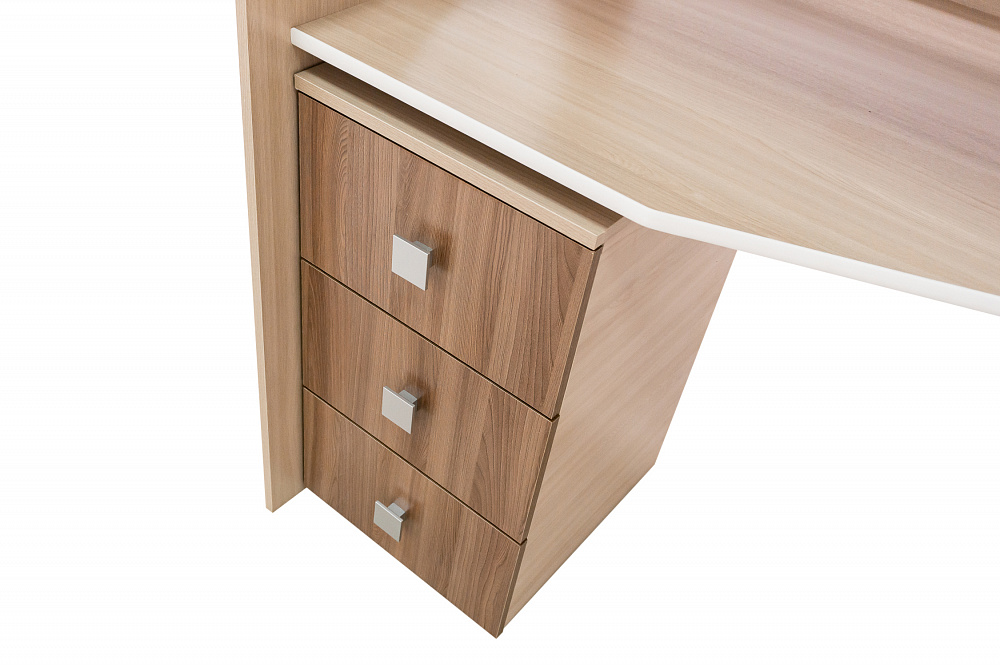 Кровать-чердак Сказка ясень шимо темный / ясень шимо светлый