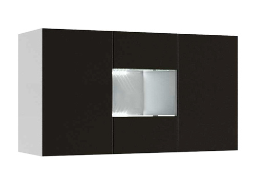 Тумба Флорис черный глянец / белый