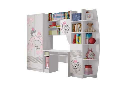 Стенка Принцесса-1 белая