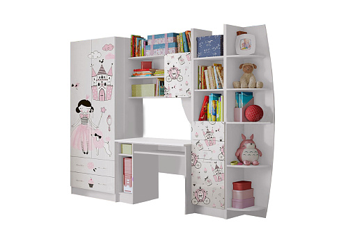 Стенка Принцесса белая