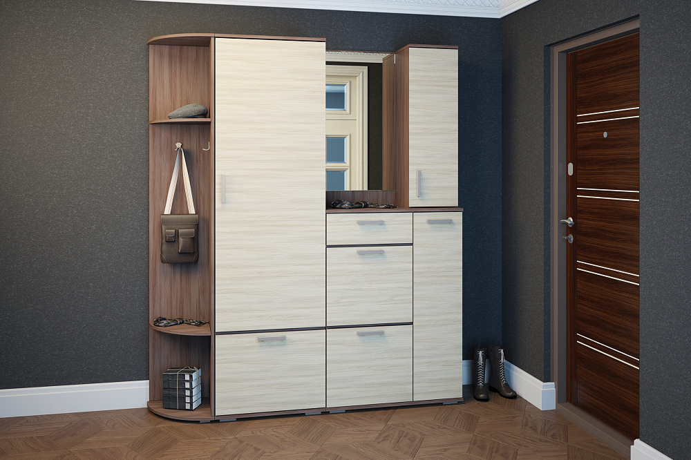 Модульная прихожая Ника ясень шимо