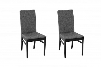 Комплект стульев с мягкой высокой спинкой венге / серый