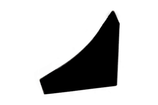 Заглушка на плинтус треугольный Thermoplast черная