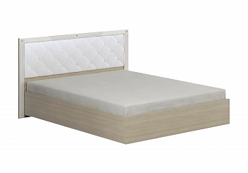 Кровать Амели с мягким изголовьем 1.6 м белый