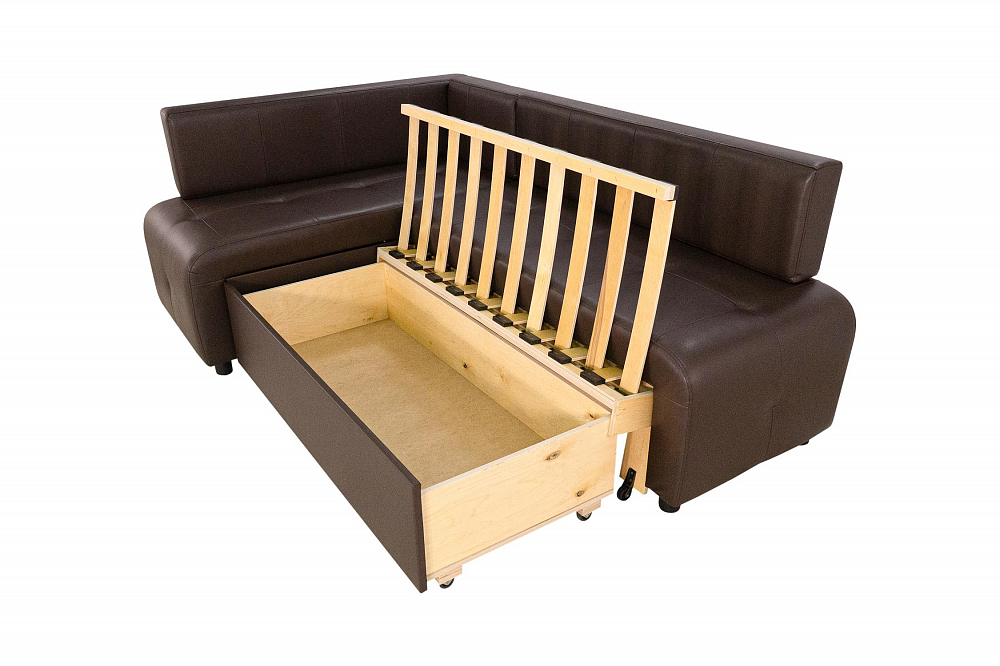 Кухонный уголок Прага темно-коричневый