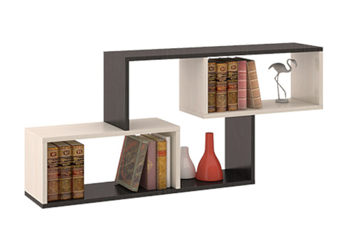 Полка настенная тип 4 венге цаво / дуб молочный