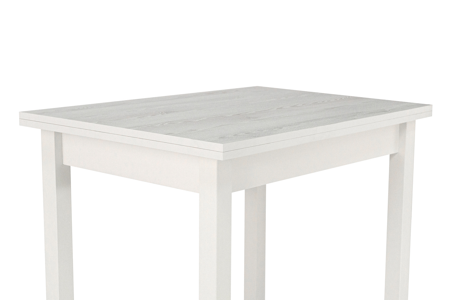 Стол Боровичи-мебель стол обеденный с ящиком белый / сосна белая