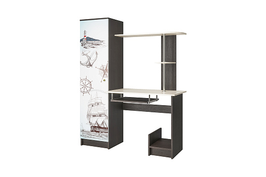 Стол компьютерный КС-001 дуб белфорд  с фотопечатью