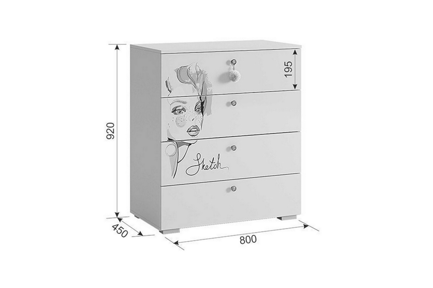 Комод Гламур