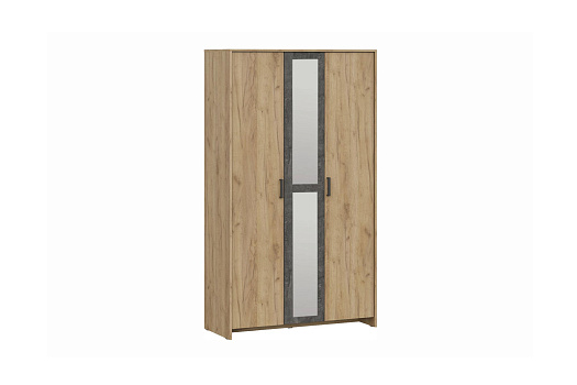 Шкаф трехстворчатый Глория дуб золотой / камень тёмный