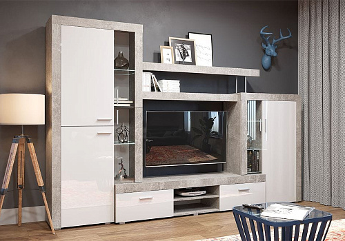 Гостиная Монтана atelier / белый глянец