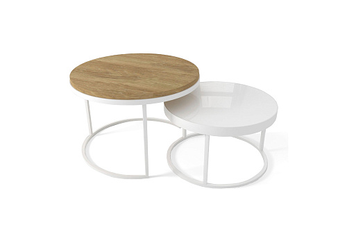 Стол Эрвин-2 белое стекло / дуб монтана