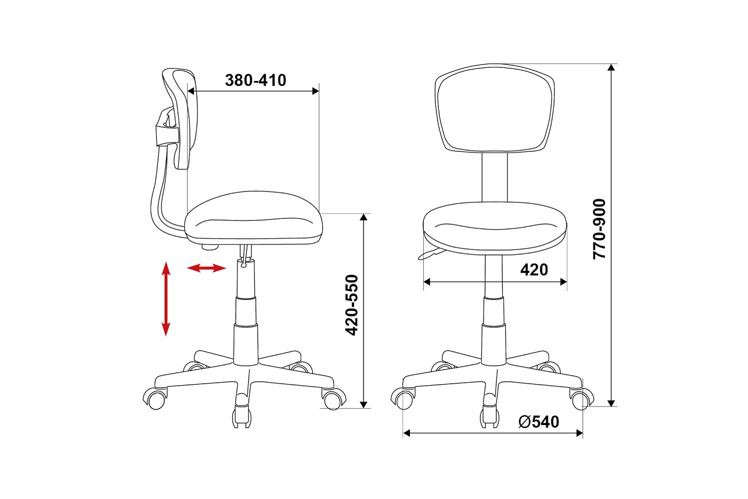 Стул Бюрократ Ch-w299-SD-TW-18