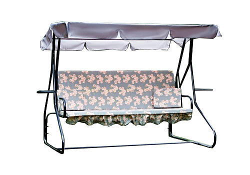 Качели садовые 3-х местные Люкс 2 серые