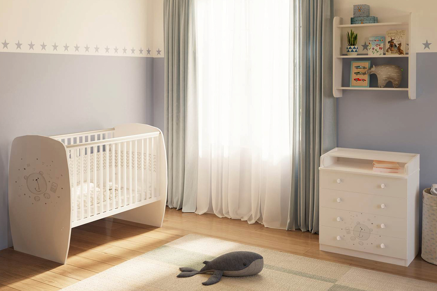 Комод French 1580 teddy белый